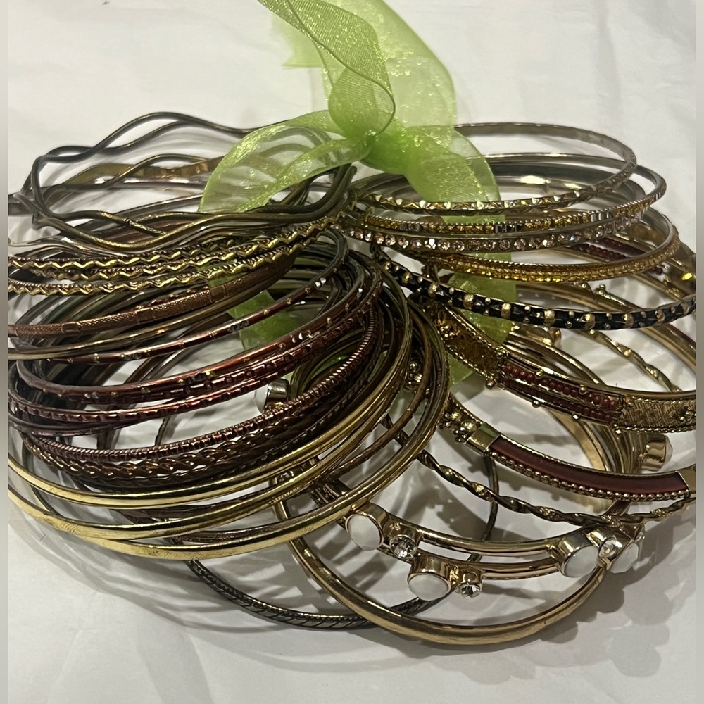 Bangle Bundle- gold and brown